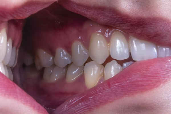 photo showing a person's teeth
